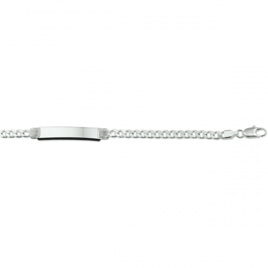 ZILVEREN PLAATARMBAND GOURMET 20 CM. ZILVEREN PLAATARMBAND GOURMET 20 CM.