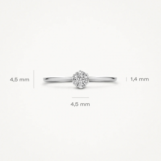 BLUSH 1610WDI WITGOUDEN RING DIAMANT 0.11CT.