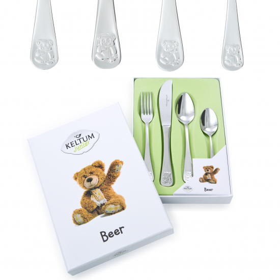 KELTUM KS062.GA4 STALEN KINDERBESTEK 4-DELIG BEER KELTUM KS062.GA4 STALEN KINDERBESTEK 4-DELIG BEER