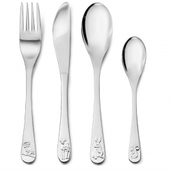 ZILVERSTAD 6829030 STALEN KINDERBESTEK BOSDIEREN 4-DELIG