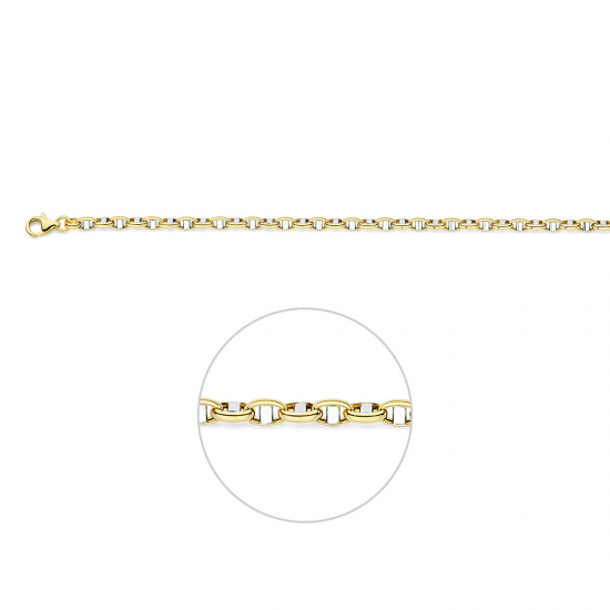 THE HOUSE OF JEWELS 4207627 BICOLOR GOUDEN COLLIER ANKER FANTASIE