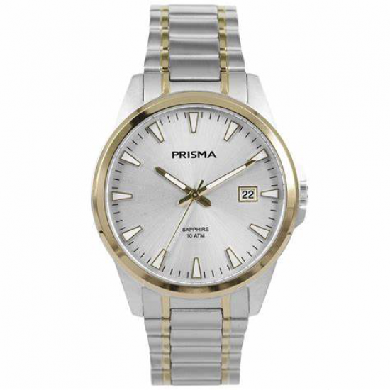 PRISMA HERENHORLOGE TITANIUM BICOLOR 100 M SAFFIER