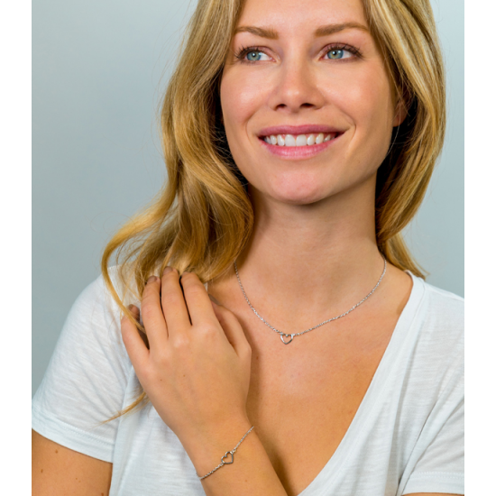 ZINZI ZILVEREN ARMBAND HARTJE OPEN