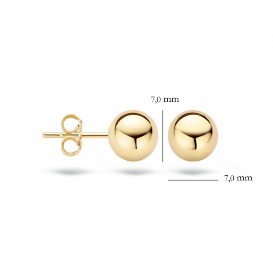 BLUSH 7160YGO GEELGOUDEN OORKNOPPEN BOL 7MM BLUSH 7160YGO GEELGOUDEN OORKNOPPEN BOL 7MM
