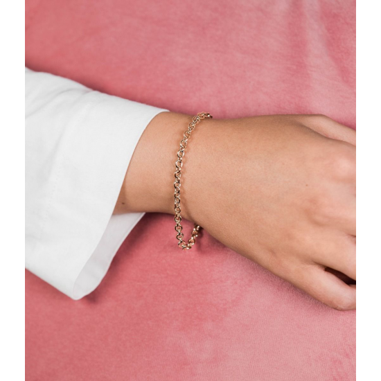 ZINZI ZIA1153R ZILVEREN ARMBAND ROSÉ VERGULD ANKER