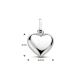 HUISCOLLECTIE 1004881 ZILVEREN HANGER HART BOL 10MM