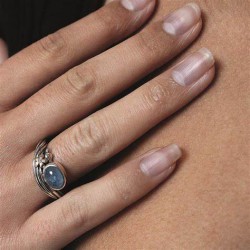 RABINOVICH 70703803 ZILVER MET GOUD RING MET AQUAMARIJN EN DIAMANT
