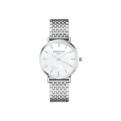ROSEFIELD DAMESHORLOGE STAAL THE UPPER EAST SIDE WHITE-MOP-SILVER