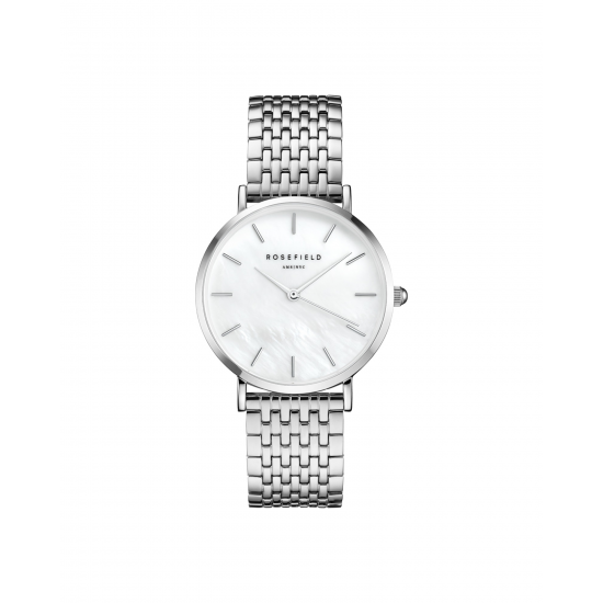 ROSEFIELD DAMESHORLOGE STAAL THE UPPER EAST SIDE WHITE-MOP-SILVER