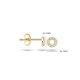 BLUSH 7193YZI GEELGOUDEN OORKNOPPEN ZIRKONIA BLUSH 7193YZI GEELGOUDEN OORKNOPPEN ZIRKONIA
