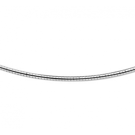 HUISCOLLECTIE 1308160 ZILVEREN COLLIER OMEGA 2 MM 50 CM.GERHODINEERD