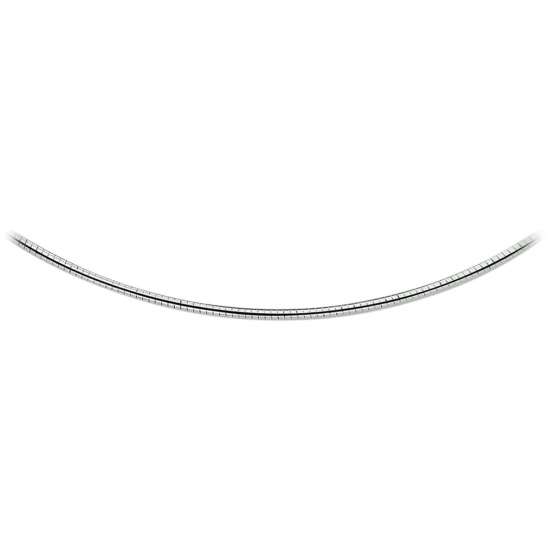HUISCOLLECTIE 1308160 ZILVEREN COLLIER OMEGA 2 MM GERHODINEERD