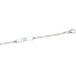 HUISCOLLECTIE 1005617 ZILVEREN PLAATARMBANDJE FIGARO 9-11 CM.