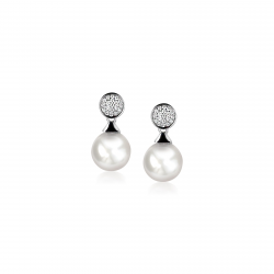 ZINZI ZIO1151 ZILVEREN OORHANGERS ZIRKONIA/PAREL