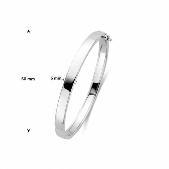 HUISCOLLECTIE 1326298 ZILVEREN BANGLE MASSIEF 6MM