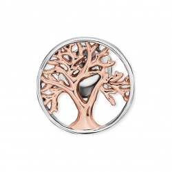 ENGELSRUFER ERE-LILTREE-BICOR ZILVEREN OORKNOPPEN TREE OF LIFE ROSÉ