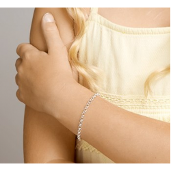 HUISCOLLECTIE 1004703 ZILVEREN ARMBAND JASSERON 17 CM.