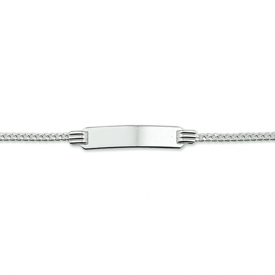 HUISCOLLECTIE 1005665 ZILVEREN PLAATARMBANDJE GOURMET 13-15 CM.