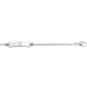 HUISCOLLECTIE 1005665 ZILVEREN PLAATARMBANDJE GOURMET 13-15 CM.