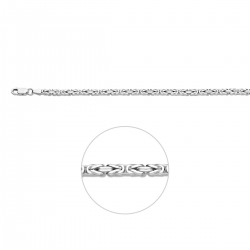 HUISCOLLECTIE 1002049 ZILVEREN COLLIER KONINGSSCHAKEL 50 CM.