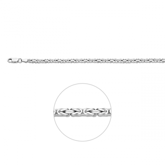 HUISCOLLECTIE 1002049 ZILVEREN COLLIER KONINGSSCHAKEL 50 CM.