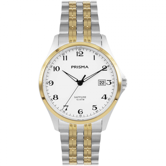 PRISMA HERENHORLOGE STAAL BICOLOR 100M SAFFIER PRISMA HERENHORLOGE STAAL BICOLOR 100M SAFFIER