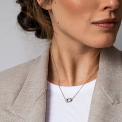 TI SENTO 3915ZI ZILVEREN COLLIER ZIRKONIA