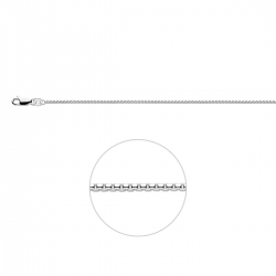 HUISCOLLECTIE 1018825 ZILVEREN COLLIER ROND VENETIAANS 45 CM.