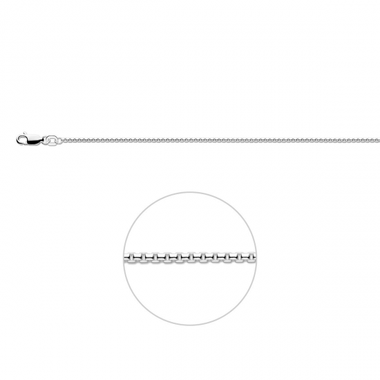 HUISCOLLECTIE 1018825 ZILVEREN COLLIER ROND VENETIAANS 45 CM.