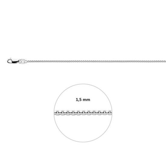 HUISCOLLECTIE 1018825 ZILVEREN COLLIER ROND VENETIAANS 45 CM.