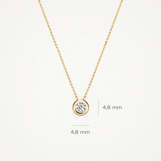 BLUSH 3052YZI GEELGOUDEN CHOKER ZIRKONIA BLUSH 3052YZI GEELGOUDEN CHOKER ZIRKONIA