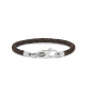 SILK 830BBR ZILVER/LEER ARMBAND BRUIN/ZWART ROOTS SILK 830BBR ZILVER/LEER ARMBAND BRUIN/ZWART ROOTS