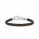 SILK 830BBR ZILVER/LEER ARMBAND BRUIN/ZWART ROOTS SILK 830BBR ZILVER/LEER ARMBAND BRUIN/ZWART ROOTS