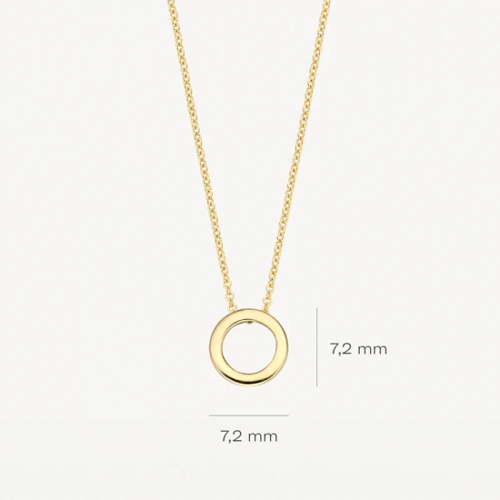 BLUSH 3083YGO GEELGOUDEN COLLIER MET HANGER RONDJE