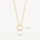 BLUSH 3083YGO GEELGOUDEN COLLIER MET HANGER RONDJE