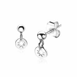 ZINZI ZIO1623 ZILVEREN OORHANGERS PLAATJES STER