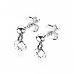 ZINZI ZIO1623 ZILVEREN OORHANGERS PLAATJES STER