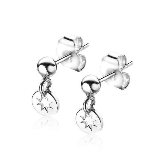 ZINZI ZIO1623 ZILVEREN OORHANGERS PLAATJES STER