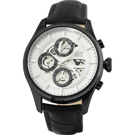 DAVIS HERENHORLOGE 2281 STAAL MASON BLACK