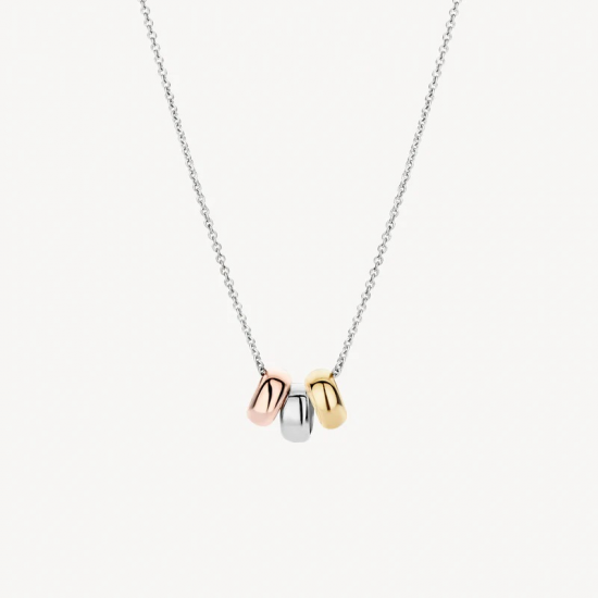 BLUSH 3055WYR WITGOUDEN COLLIER MET TRICOLOR HANGERS