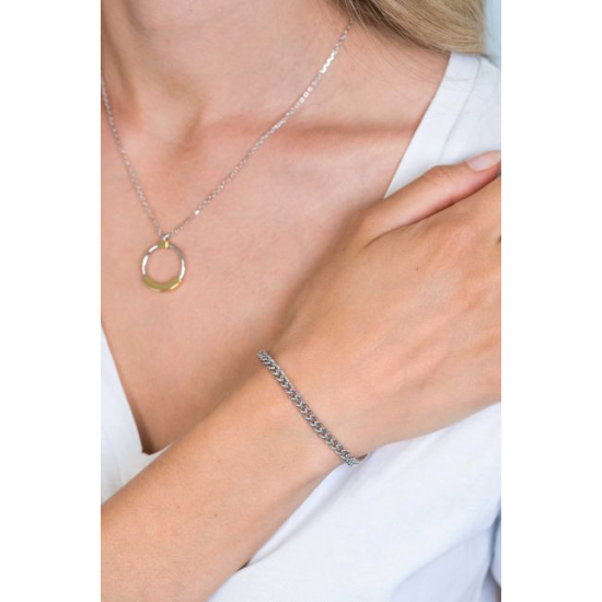 ZINZI ZIA1414 ZILVEREN ARMBAND GOURMETSCHAKEL GERHODINEERD ZINZI ZIA1414 ZILVEREN ARMBAND GOURMETSCHAKEL GERHODINEERD