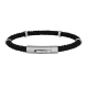 SON OF NOA 889 003-BLACK19 ARMBAND ZWART KOORD MET STALEN SLUITING