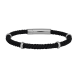 SON OF NOA 889 003-BLACK19 ARMBAND ZWART KOORD MET STALEN SLUITING