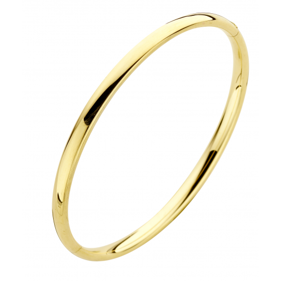 FJORY 40-A356105 14 KARAAT GOUDEN BANGLE MET ZILVEREN KERN BOL