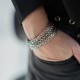 SILK 282 ZILVER/MESSING ARMBAND RAW COLLECTIE