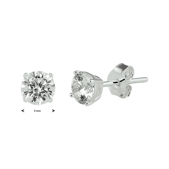 HUISCOLLECTIE 1010166 ZILVEREN OORKNOPPEN ZIRKONIA 5 MM. HUISCOLLECTIE 1010166 ZILVEREN OORKNOPPEN ZIRKONIA 5 MM.
