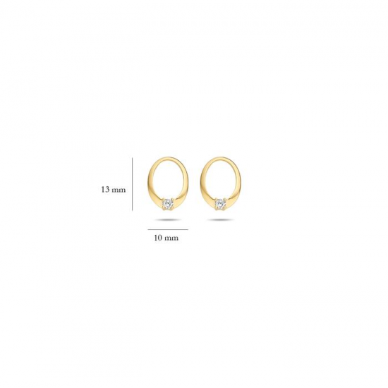 BLUSH 9052YZI GEELGOUDEN OORRING AANHANGERS MET ZIRKONIA BLUSH 9052YZI GEELGOUDEN OORRING AANHANGERS MET ZIRKONIA