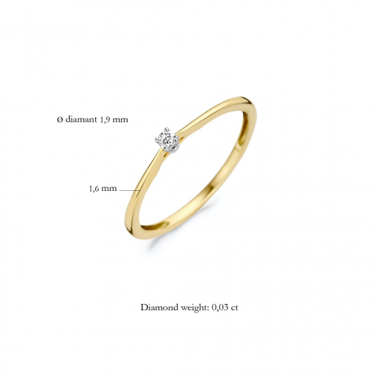 BLUSH 1620BDI GEELGOUDEN RING MET DIAMANT