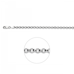 ZILVEREN ARMBAND JASSERON 18 CM.4.5MM