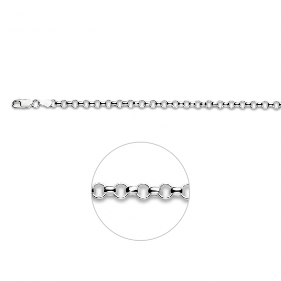 ZILVEREN ARMBAND JASSERON 18 CM.4.5MM